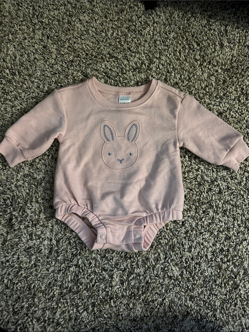 Carter's Light Pink Baby Bodysuit with Bunny Appliqué